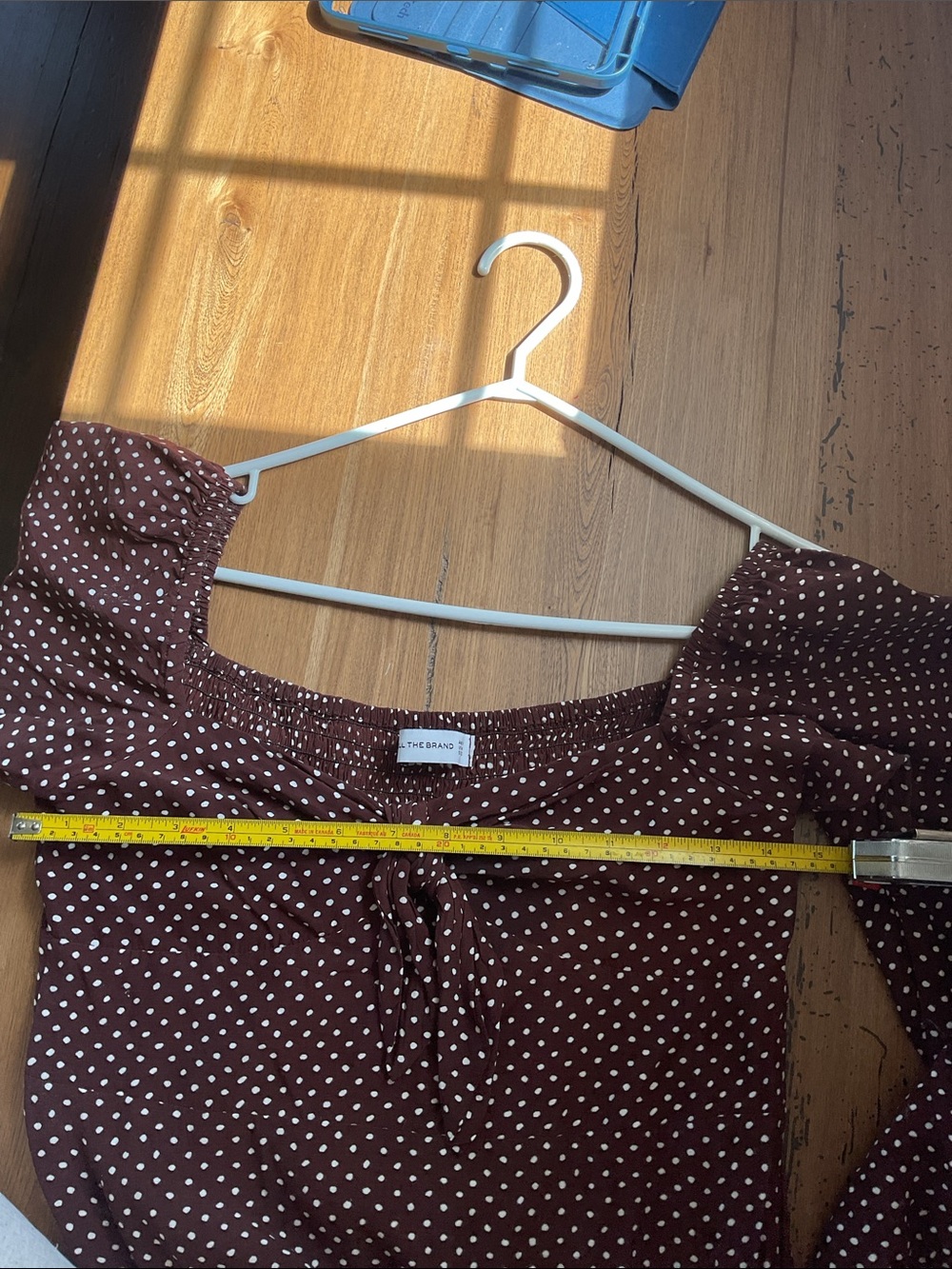 Faithfull the Brand Brown Polka Dot Midi Dress - Picture 6 of 6